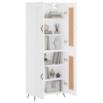 vidaXL Dulap înalt, alb, 69,5x34x180 cm, lemn compozit vidaXL Dulap înalt, alb, 69,5x34x180 cm, lemn compozit