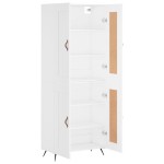 vidaXL Dulap înalt, alb, 69,5x34x180 cm, lemn compozit vidaXL Dulap înalt, alb, 69,5x34x180 cm, lemn compozit