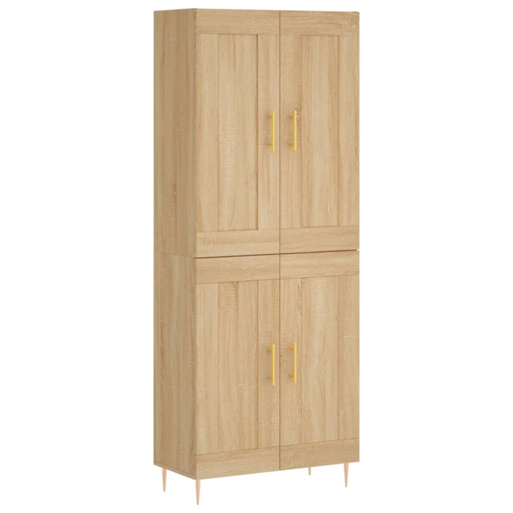 vidaXL Dulap înalt, stejar sonoma, 69,5x34x180 cm, lemn compozit