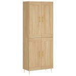vidaXL Dulap înalt, stejar sonoma, 69,5x34x180 cm, lemn compozit