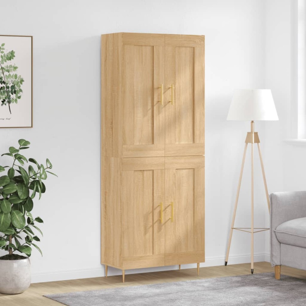 vidaXL Dulap înalt, stejar sonoma, 69,5x34x180 cm, lemn compozit