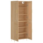vidaXL Dulap înalt, stejar sonoma, 69,5x34x180 cm, lemn compozit