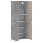 vidaXL Dulap înalt, gri beton, 69,5x34x180, lemn compozit