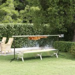 vidaXL Tavă pentru grătar, argintiu, 158x42x31 cm, oțel inoxidabil vidaXL Tavă pentru grătar, argintiu, 158x42x31 cm, oțel inoxidabil