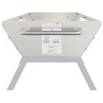vidaXL Tavă pentru grătar, argintiu, 158x42x31 cm, oțel inoxidabil vidaXL Tavă pentru grătar, argintiu, 158x42x31 cm, oțel inoxidabil