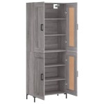 vidaXL Dulap înalt, gri sonoma, 69,5x34x180 cm, lemn compozit