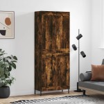 vidaXL Dulap înalt, stejar fumuriu, 69,5x34x180, lemn compozit vidaXL Dulap înalt, stejar fumuriu, 69,5x34x180, lemn compozit