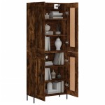 vidaXL Dulap înalt, stejar fumuriu, 69,5x34x180, lemn compozit vidaXL Dulap înalt, stejar fumuriu, 69,5x34x180, lemn compozit