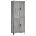 vidaXL Dulap înalt, gri sonoma, 69,5x34x180 cm, lemn compozit vidaXL Dulap înalt, gri sonoma, 69,5x34x180 cm, lemn compozit