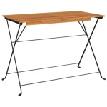vidaXL Masă bistro pliabilă, 100x54x71 cm, lemn masiv de acacia & oțel vidaXL Masă bistro pliabilă, 100x54x71 cm, lemn masiv de acacia & oțel