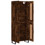 vidaXL Dulap înalt, stejar fumuriu, 69,5x34x180, lemn compozit vidaXL Dulap înalt, stejar fumuriu, 69,5x34x180, lemn compozit