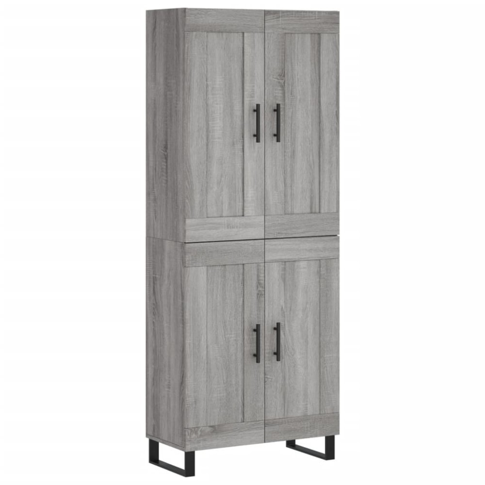 vidaXL Dulap înalt, gri sonoma, 69,5x34x180 cm, lemn compozit