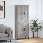 vidaXL Dulap înalt, gri sonoma, 69,5x34x180 cm, lemn compozit