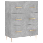 vidaXL Dulap înalt, gri beton, 69,5x34x180, lemn compozit