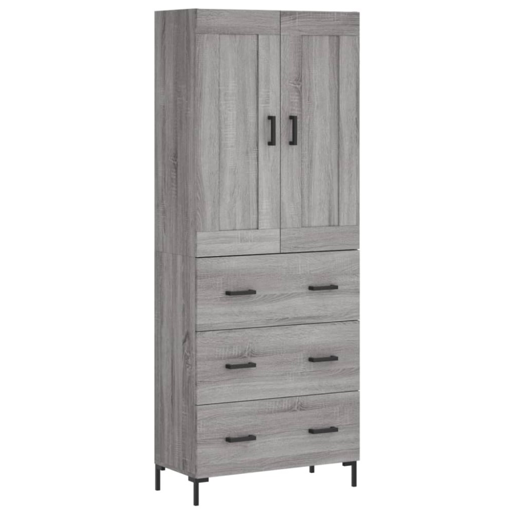 vidaXL Dulap înalt, gri sonoma, 69,5x34x180 cm, lemn compozit