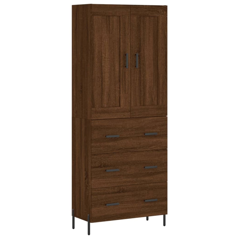 vidaXL Dulap înalt, stejar maro, 69,5x34x180 cm, lemn compozit