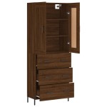 vidaXL Dulap înalt, stejar maro, 69,5x34x180 cm, lemn compozit