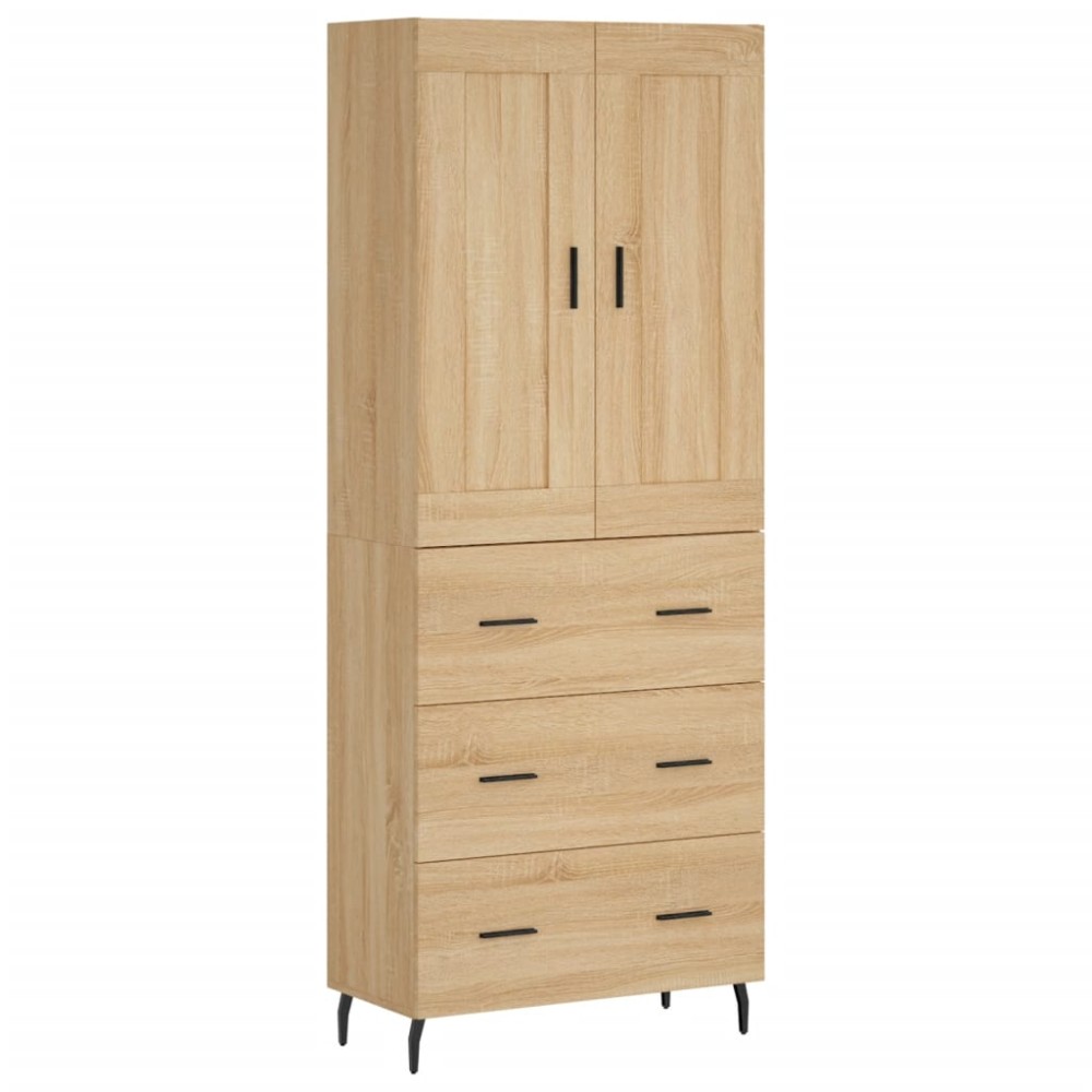 vidaXL Dulap înalt, stejar sonoma, 69,5x34x180 cm, lemn compozit