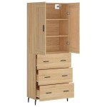 vidaXL Dulap înalt, stejar sonoma, 69,5x34x180 cm, lemn compozit vidaXL Dulap înalt, stejar sonoma, 69,5x34x180 cm, lemn compozit
