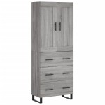 vidaXL Dulap înalt, gri sonoma, 69,5x34x180 cm, lemn compozit