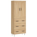 vidaXL Dulap înalt, stejar sonoma, 69,5x34x180 cm, lemn compozit