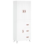 vidaXL Dulap înalt, alb, 69,5x34x180 cm, lemn compozit