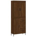 vidaXL Dulap înalt, stejar maro, 69,5x34x180 cm, lemn compozit vidaXL Dulap înalt, stejar maro, 69,5x34x180 cm, lemn compozit