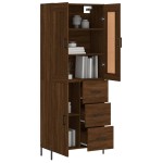 vidaXL Dulap înalt, stejar maro, 69,5x34x180 cm, lemn compozit vidaXL Dulap înalt, stejar maro, 69,5x34x180 cm, lemn compozit