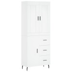 vidaXL Dulap înalt, alb, 69,5x34x180 cm, lemn compozit