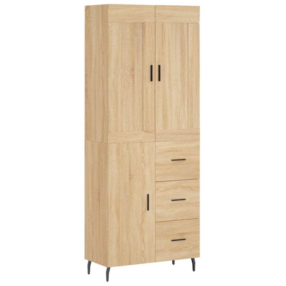vidaXL Dulap înalt, stejar sonoma, 69,5x34x180 cm, lemn compozit