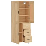 vidaXL Dulap înalt, stejar sonoma, 69,5x34x180 cm, lemn compozit vidaXL Dulap înalt, stejar sonoma, 69,5x34x180 cm, lemn compozit