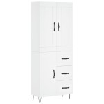 vidaXL Dulap înalt, alb, 69,5x34x180 cm, lemn compozit