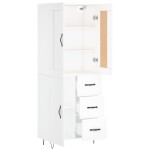 vidaXL Dulap înalt, alb, 69,5x34x180 cm, lemn compozit