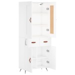 vidaXL Dulap înalt, alb, 69,5x34x180 cm, lemn compozit vidaXL Dulap înalt, alb, 69,5x34x180 cm, lemn compozit