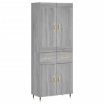 vidaXL Dulap înalt, gri sonoma, 69,5x34x180 cm, lemn compozit