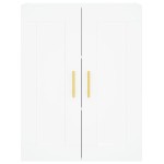 vidaXL Dulap înalt, alb, 69,5x34x180 cm, lemn compozit