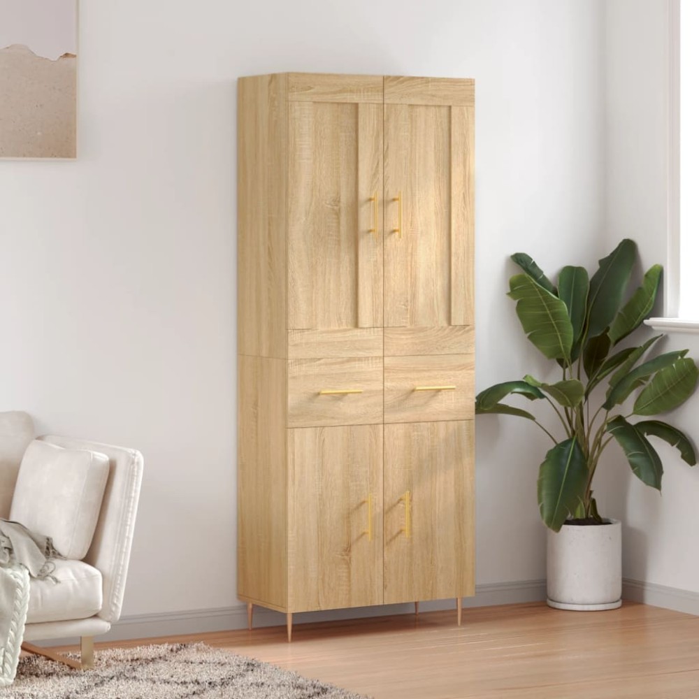 vidaXL Dulap înalt, stejar sonoma, 69,5x34x180 cm, lemn compozit