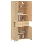 vidaXL Dulap înalt, stejar sonoma, 69,5x34x180 cm, lemn compozit vidaXL Dulap înalt, stejar sonoma, 69,5x34x180 cm, lemn compozit