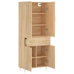 vidaXL Dulap înalt, stejar sonoma, 69,5x34x180 cm, lemn compozit vidaXL Dulap înalt, stejar sonoma, 69,5x34x180 cm, lemn compozit