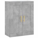 vidaXL Dulap înalt, gri beton, 69,5x34x180, lemn compozit