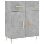 vidaXL Dulap înalt, gri beton, 69,5x34x180, lemn compozit