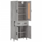 vidaXL Dulap înalt, gri sonoma, 69,5x34x180 cm, lemn compozit