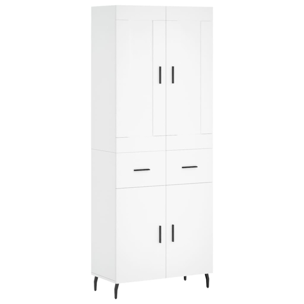 vidaXL Dulap înalt, alb, 69,5x34x180 cm, lemn compozit