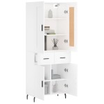 vidaXL Dulap înalt, alb, 69,5x34x180 cm, lemn compozit