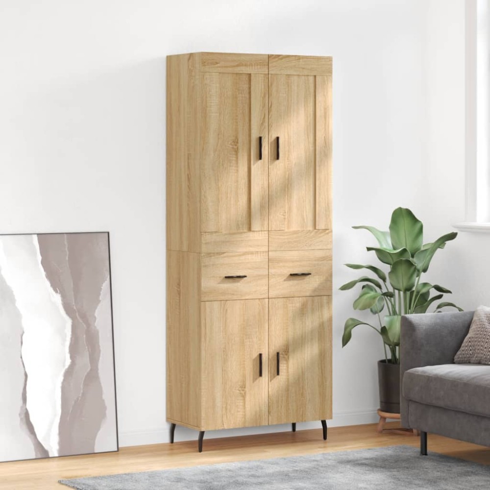 vidaXL Dulap înalt, stejar sonoma, 69,5x34x180 cm, lemn compozit