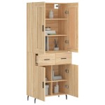 vidaXL Dulap înalt, stejar sonoma, 69,5x34x180 cm, lemn compozit