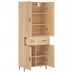 vidaXL Dulap înalt, stejar sonoma, 69,5x34x180 cm, lemn compozit