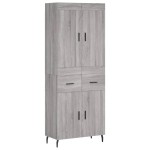 vidaXL Dulap înalt, gri sonoma, 69,5x34x180 cm, lemn compozit