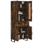 vidaXL Dulap înalt, stejar fumuriu, 69,5x34x180, lemn compozit vidaXL Dulap înalt, stejar fumuriu, 69,5x34x180, lemn compozit