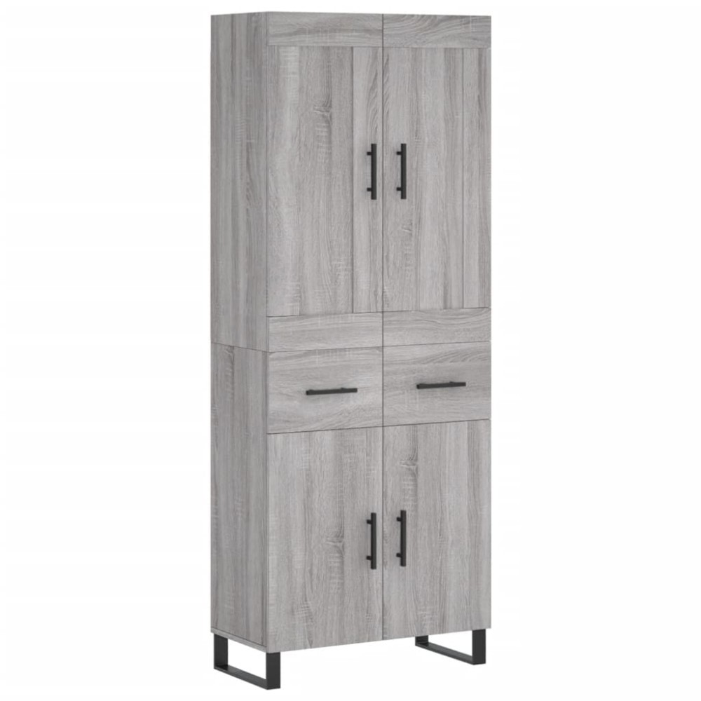 vidaXL Dulap înalt, gri sonoma, 69,5x34x180 cm, lemn compozit
